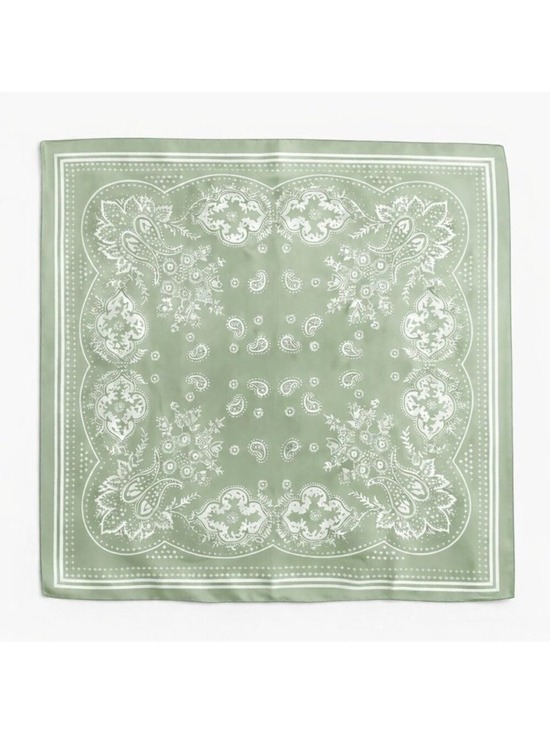 Z-A LLC Accessories - Sage Green Satin Paisley Scarf Bandana 26x26 Western Cowgirl Wild Rag